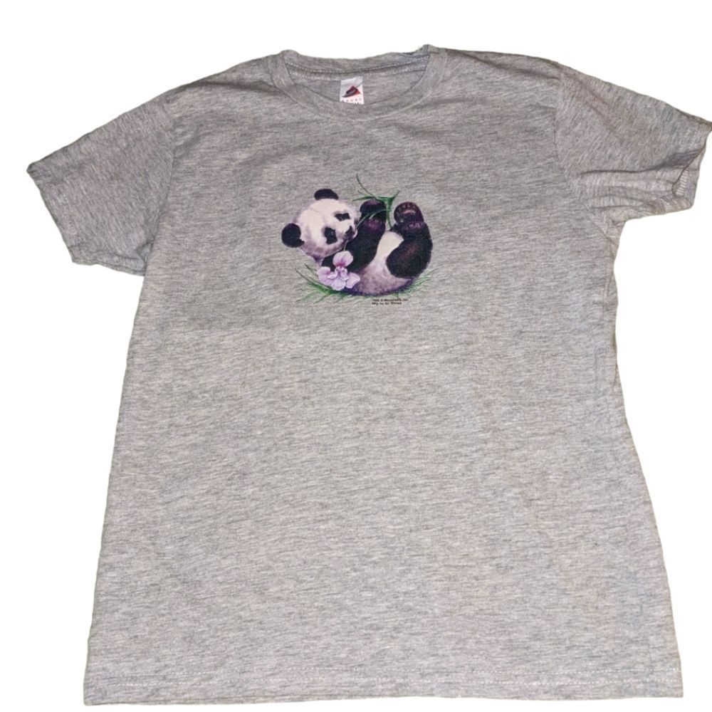 Vintageโ90sย grayโpandaโTshirtโ